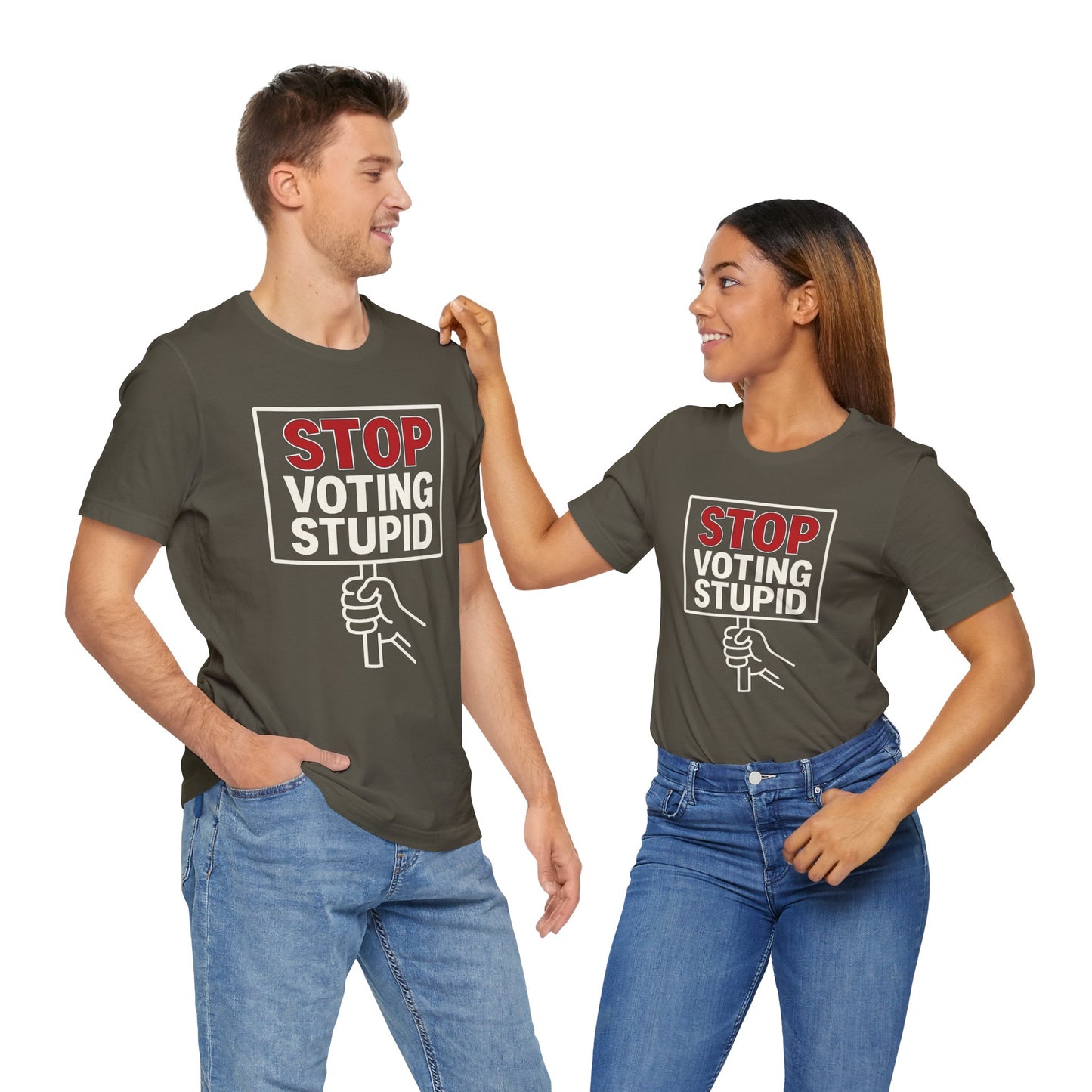 Stop Voting Stupid – Unisex Protest Tee (Size XS-4XL)