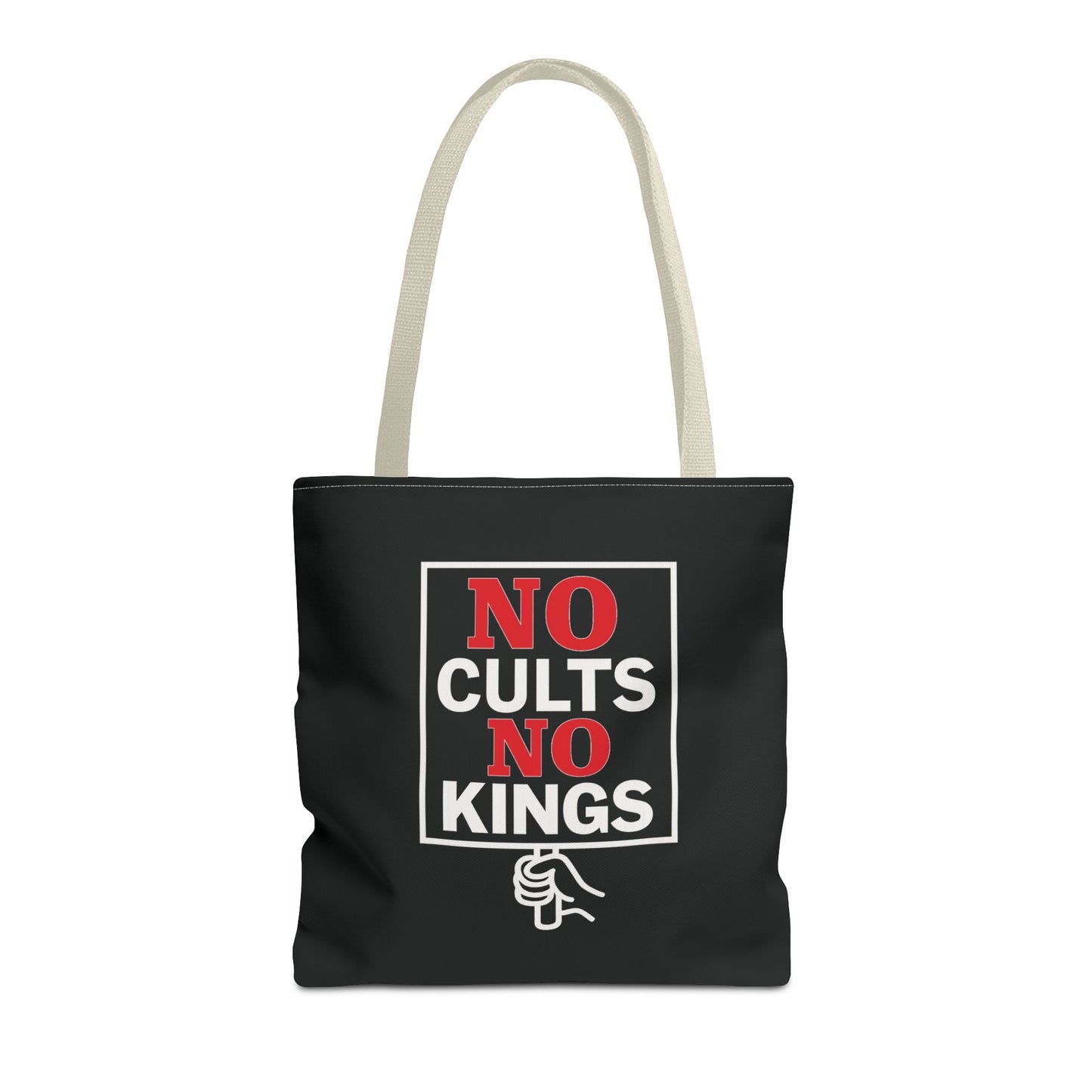 No Cults, No Kings – Activist Tote Bag - Black