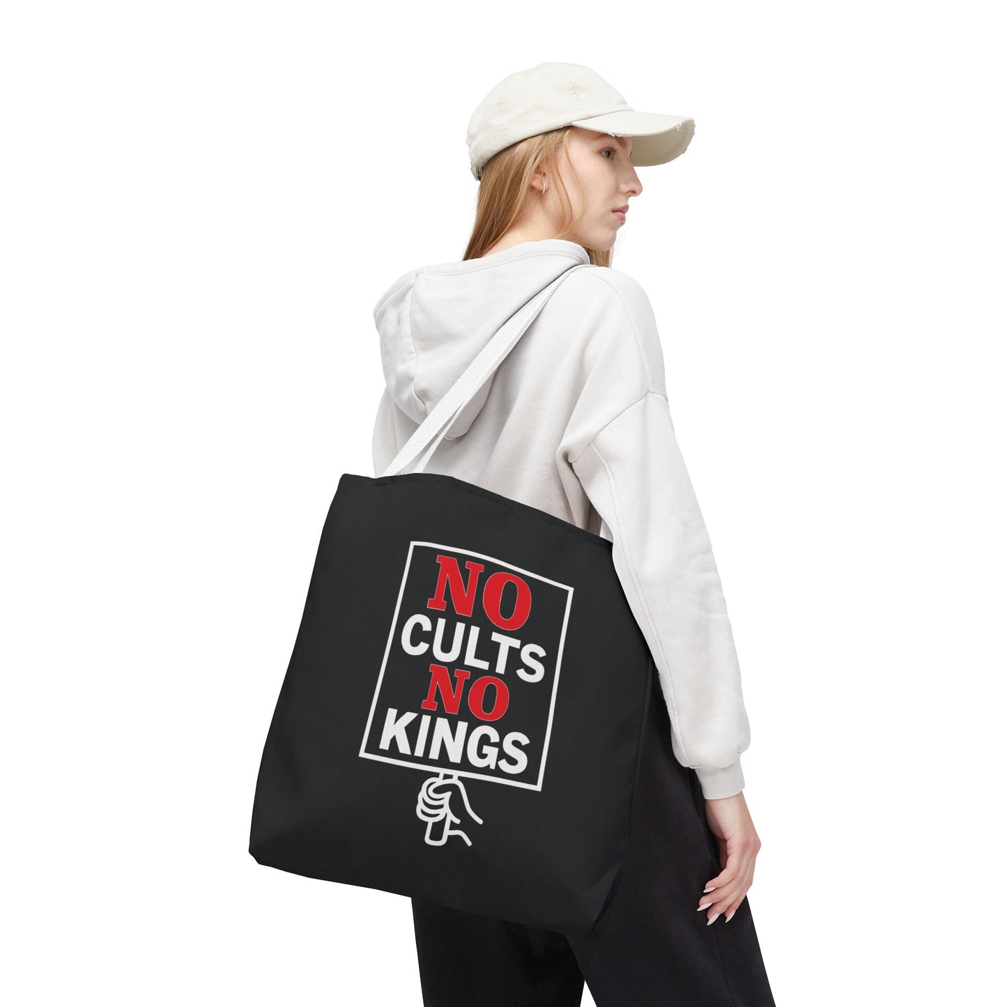 No Cults, No Kings – Activist Tote Bag - Black