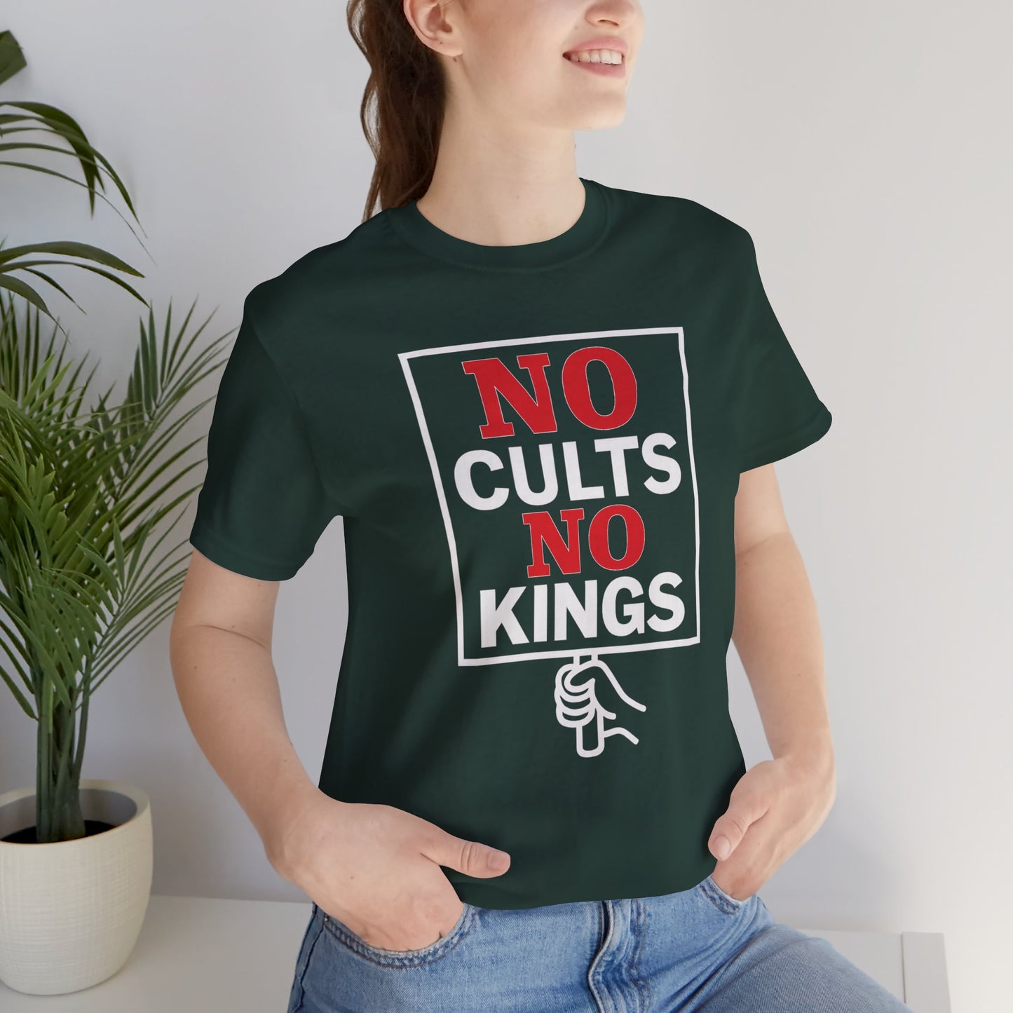 No Cults, No Kings – Unisex Protest Tee (Size XS-4XL)
