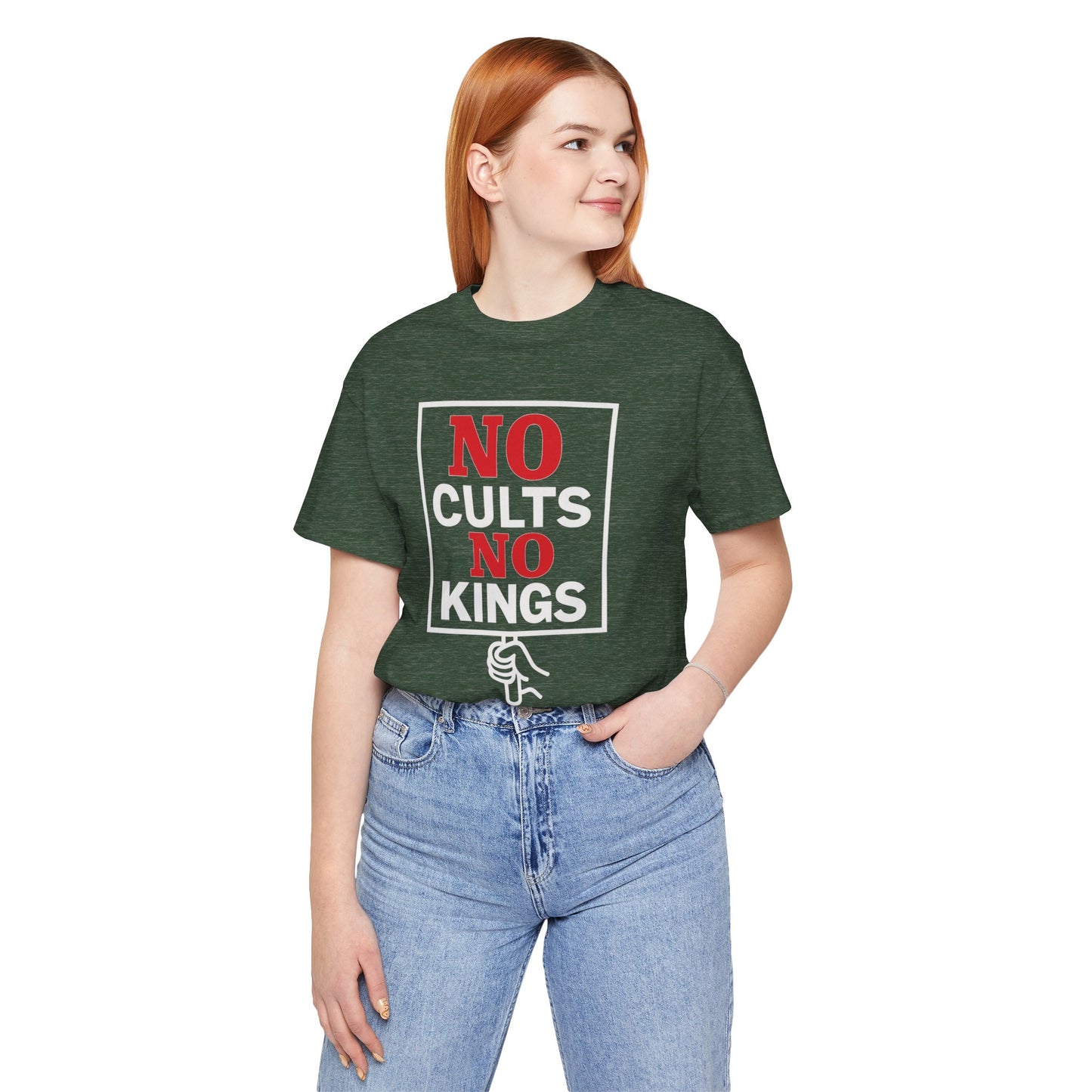 No Cults, No Kings – Unisex Protest Tee (Size XS-4XL)