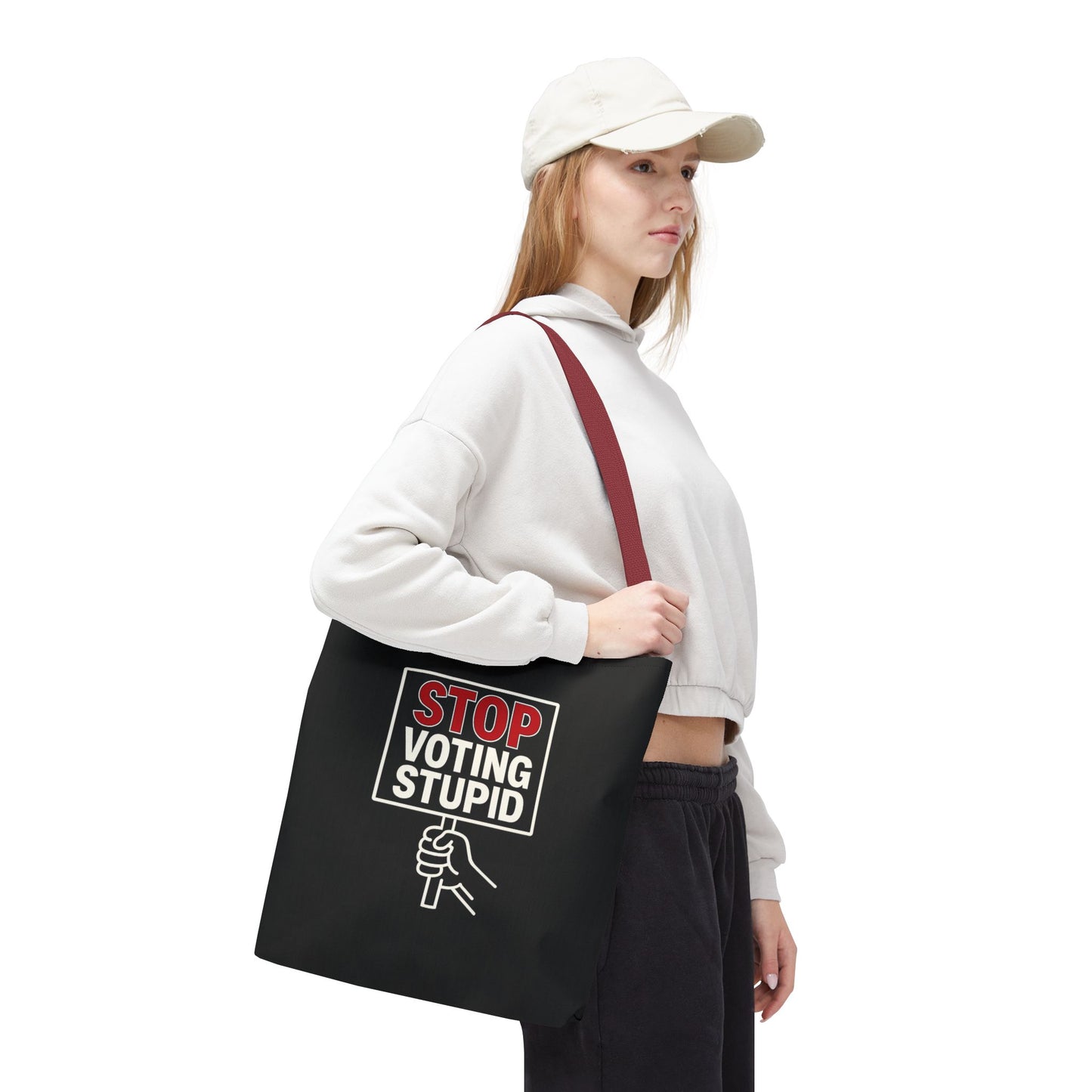 Stop Voting Stupid – Activist Tote Bag - Black