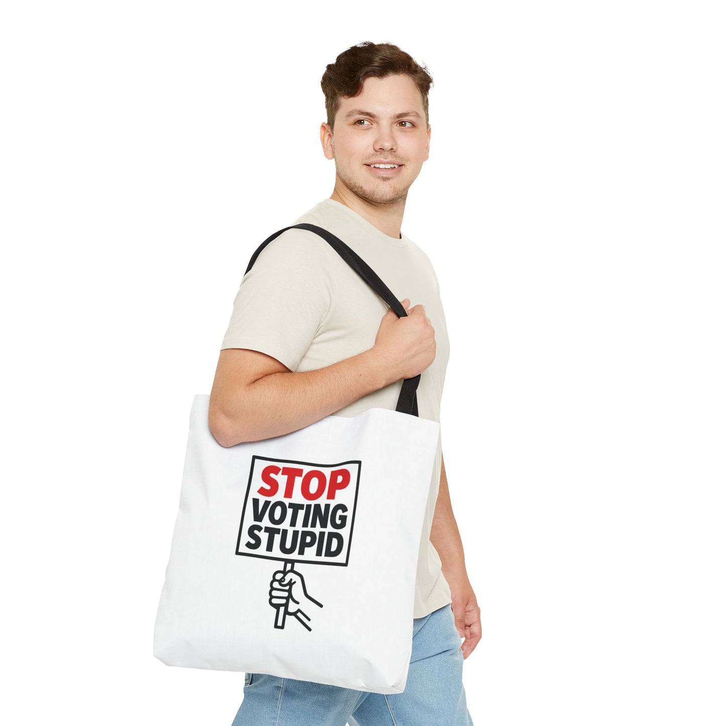 Stop Voting Stupid – Activist Tote Bag - White