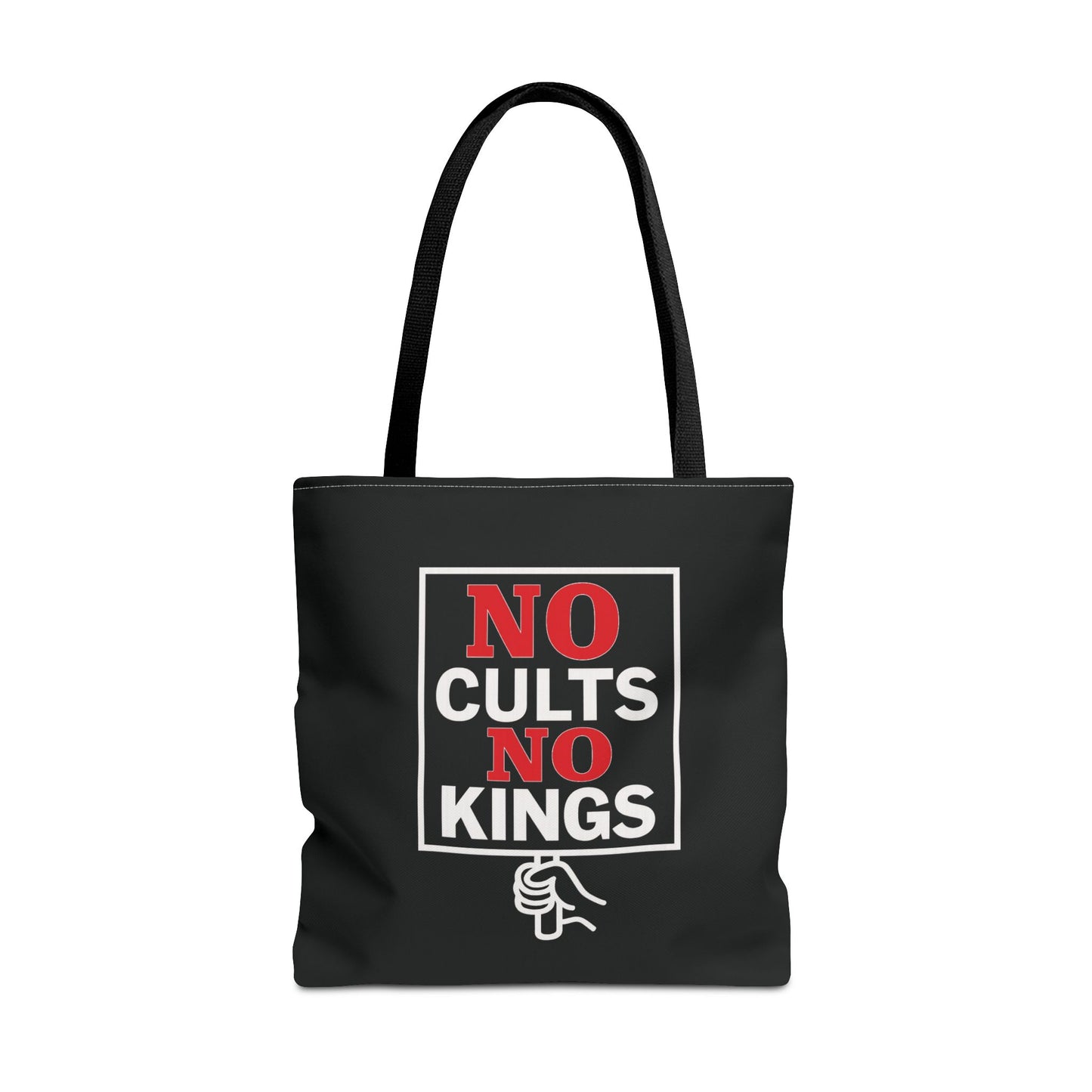 No Cults, No Kings – Activist Tote Bag - Black
