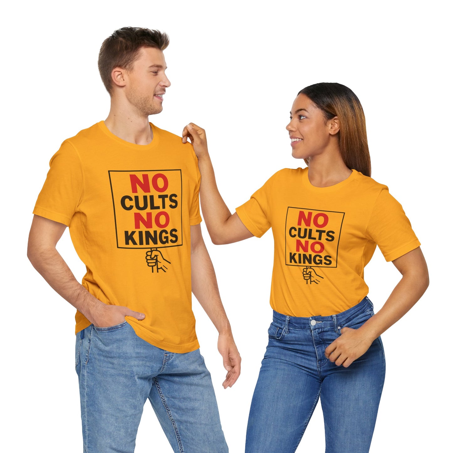 No Cults, No Kings – Unisex Protest Tee (Size XS-4XL)