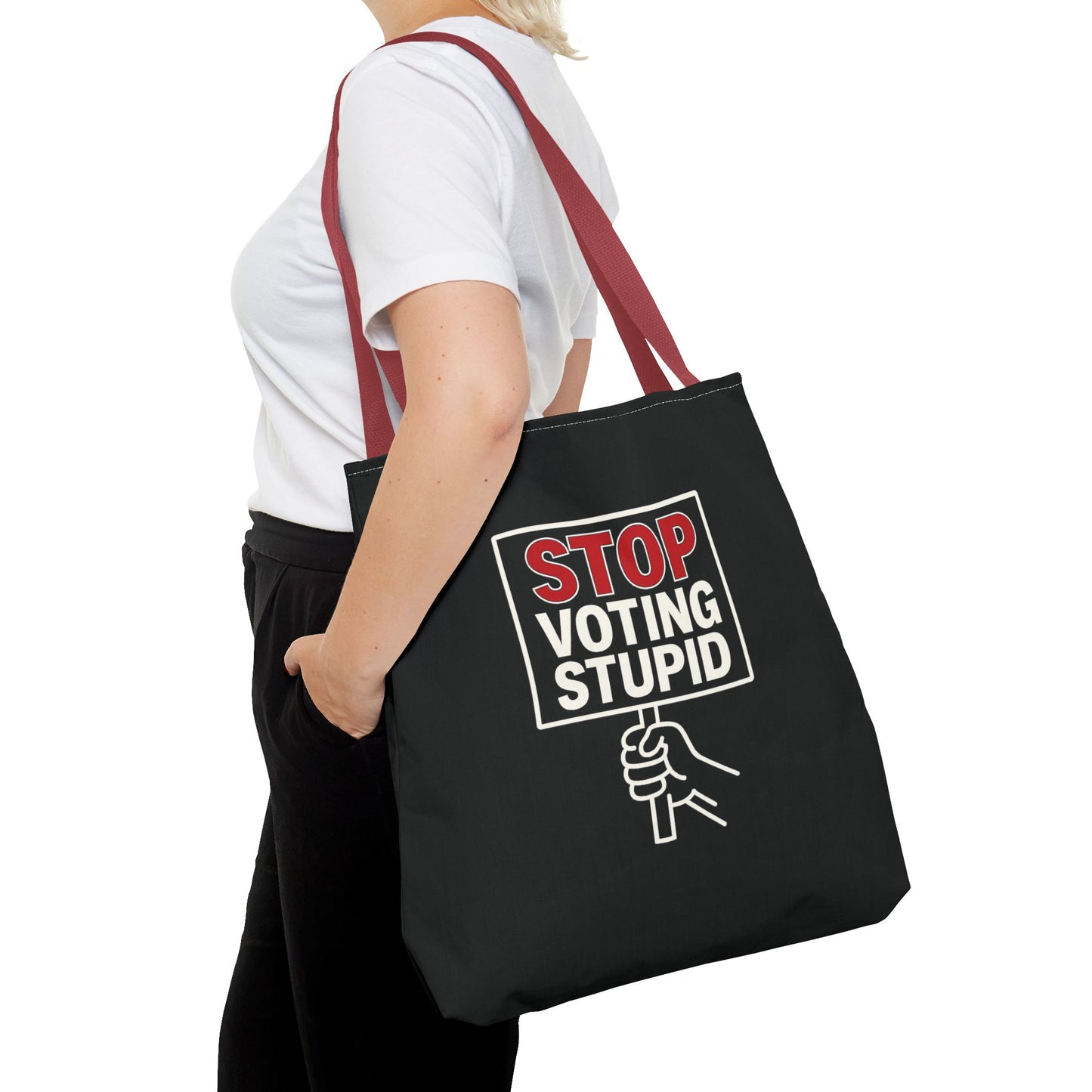 Stop Voting Stupid – Activist Tote Bag - Black