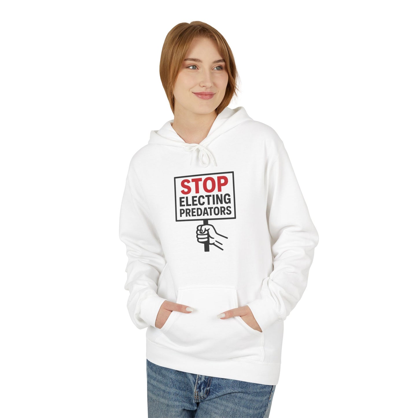 Stop Electing Predators – Unisex Protest Hoodie (Size S-5XL)