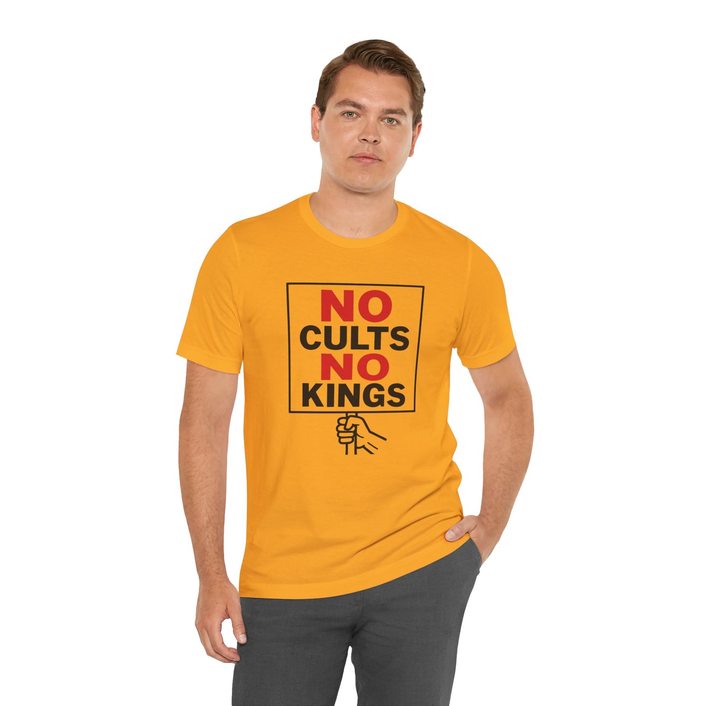 No Cults, No Kings – Unisex Protest Tee (Size XS-4XL)