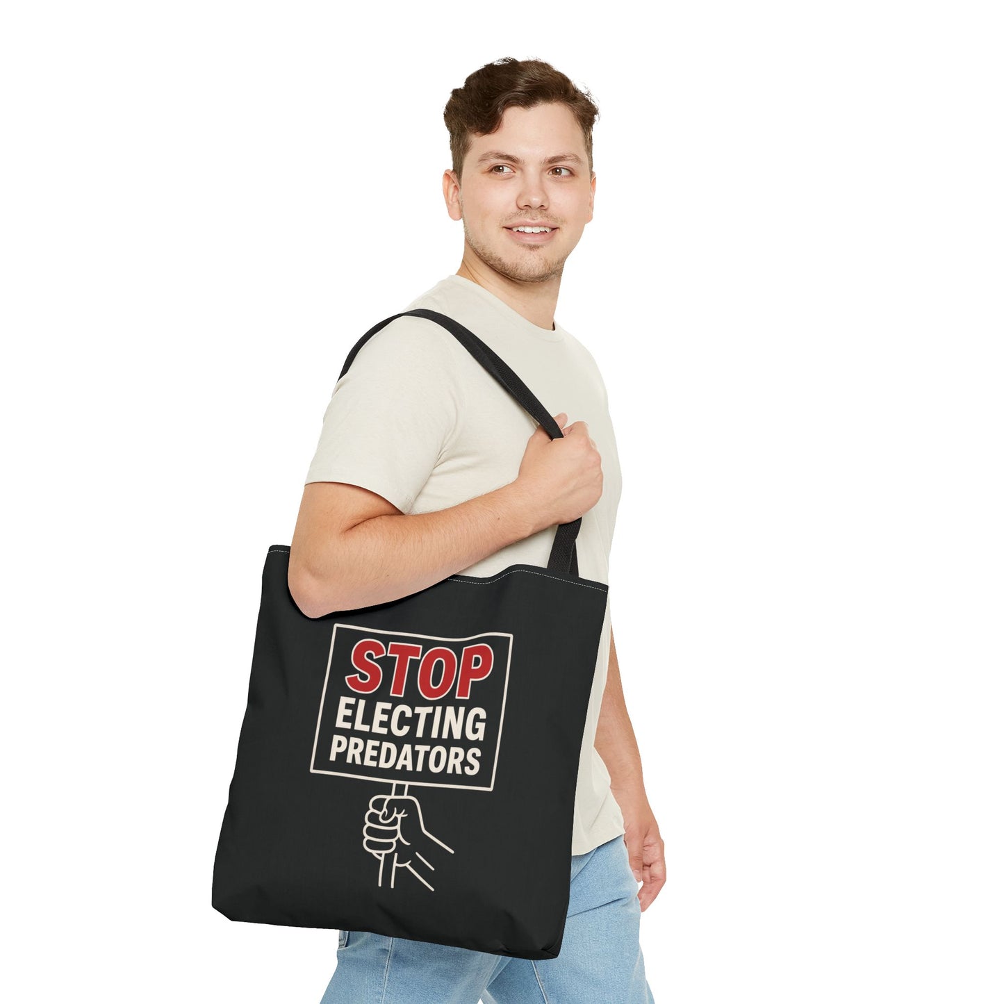 Stop Electing Predators – Activist Tote Bag - Black