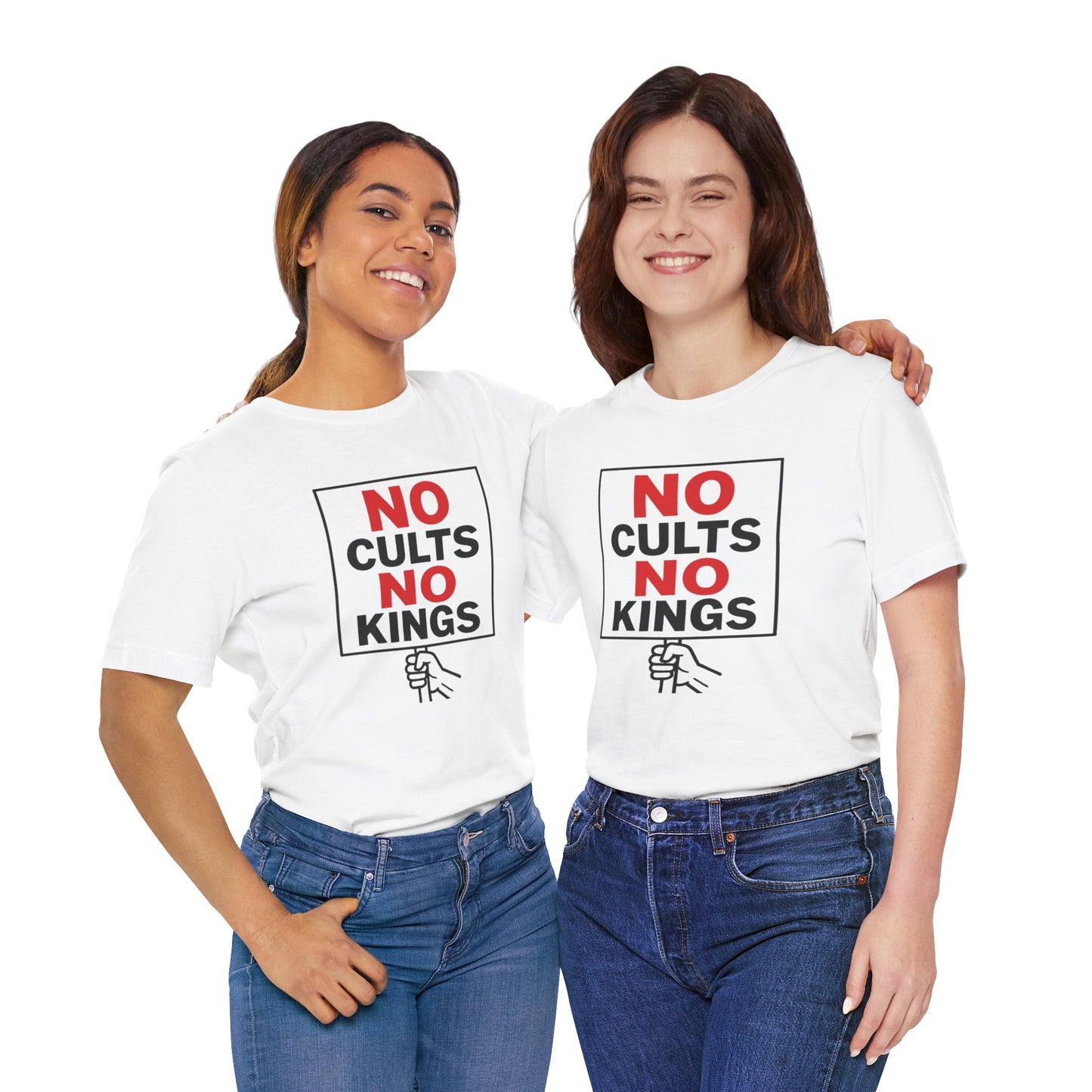 No Cults, No Kings – Unisex Protest Tee (Size XS-4XL)
