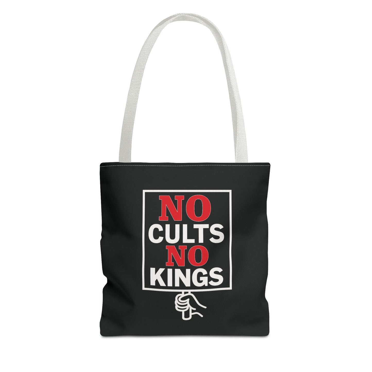No Cults, No Kings – Activist Tote Bag - Black