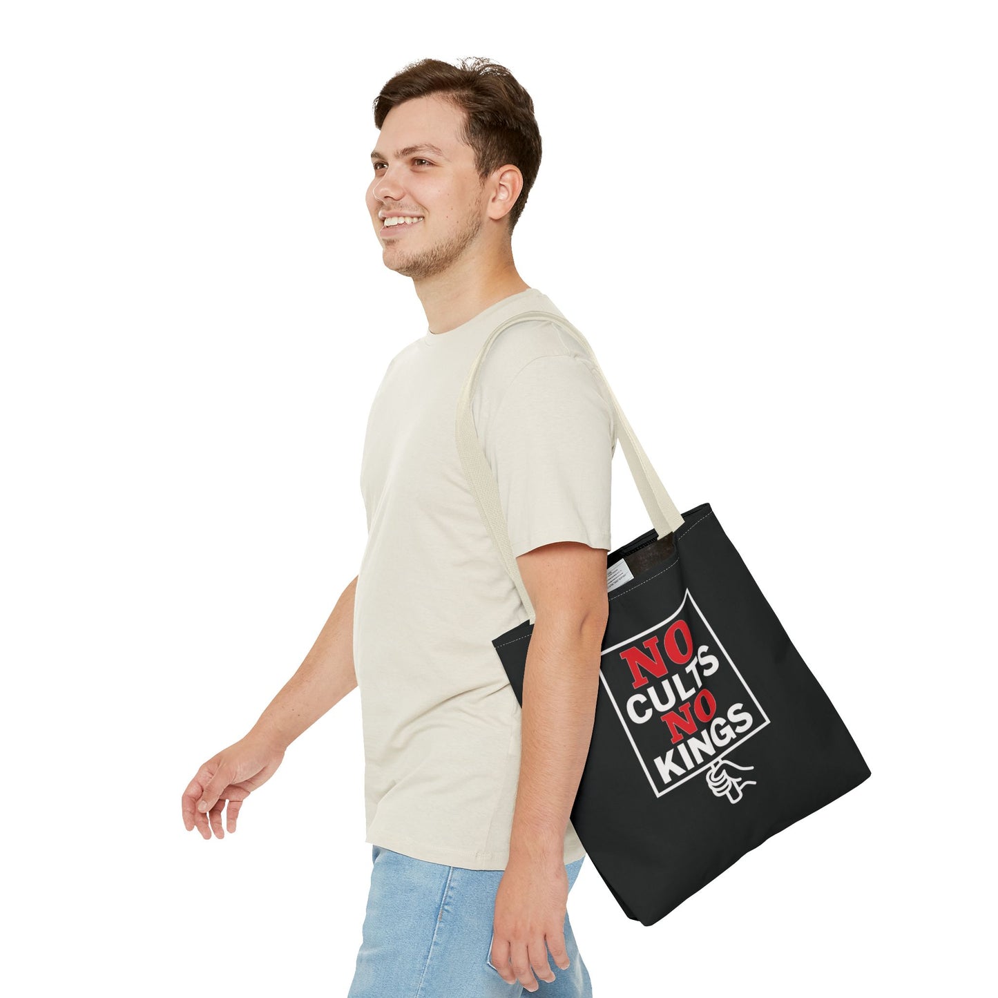 No Cults, No Kings – Activist Tote Bag - Black