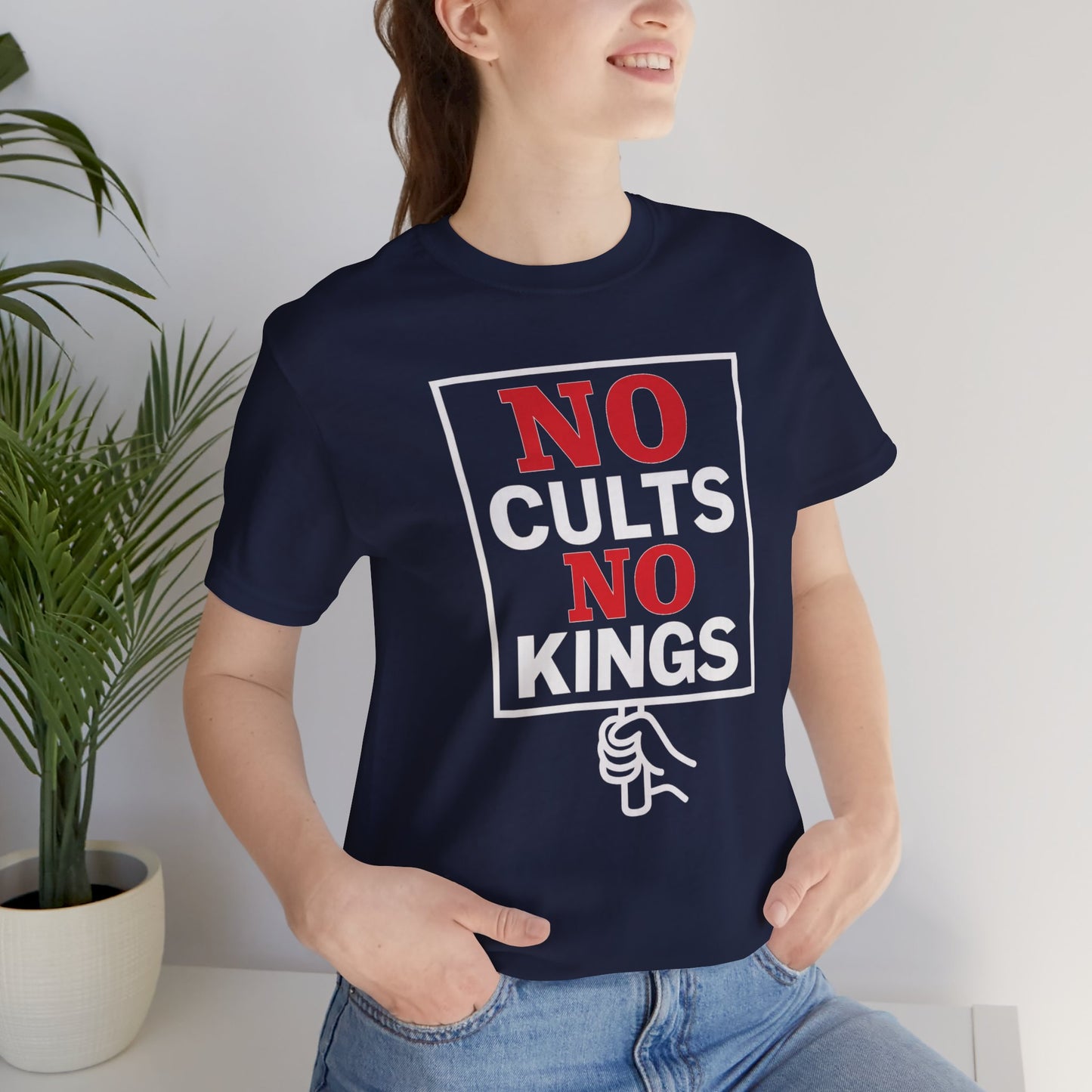 No Cults, No Kings – Unisex Protest Tee (Size XS-4XL)