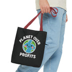 Planet Over Profits Design - Activist Tote Bag (Black) | Civic Goods