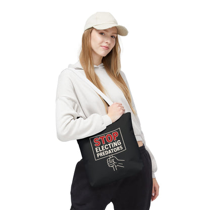 Stop Electing Predators – Activist Tote Bag - Black