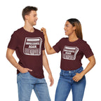 Unprecedented Again tee— Maroon  - accent — angled Duo
