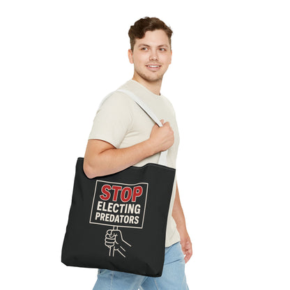 Stop Electing Predators – Activist Tote Bag - Black