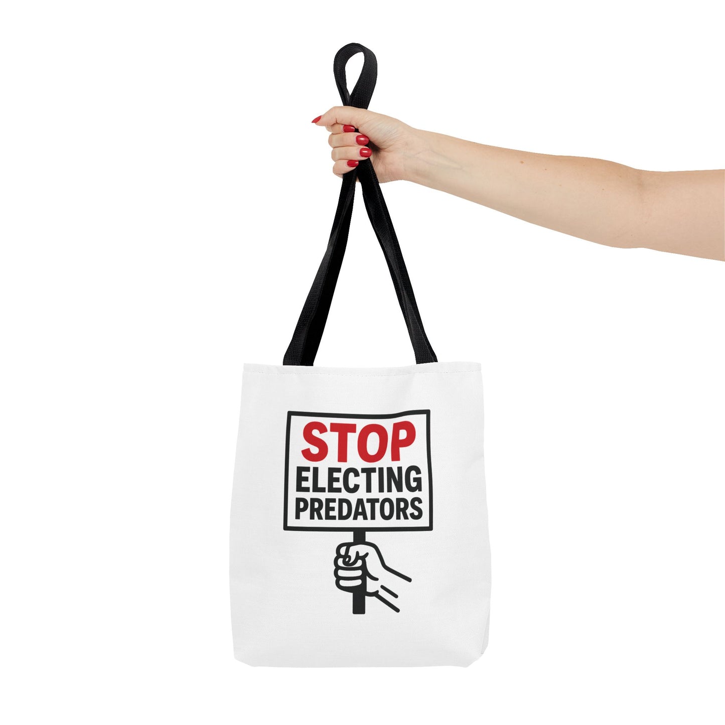 Stop Electing Predators – Activist Tote Bag - White