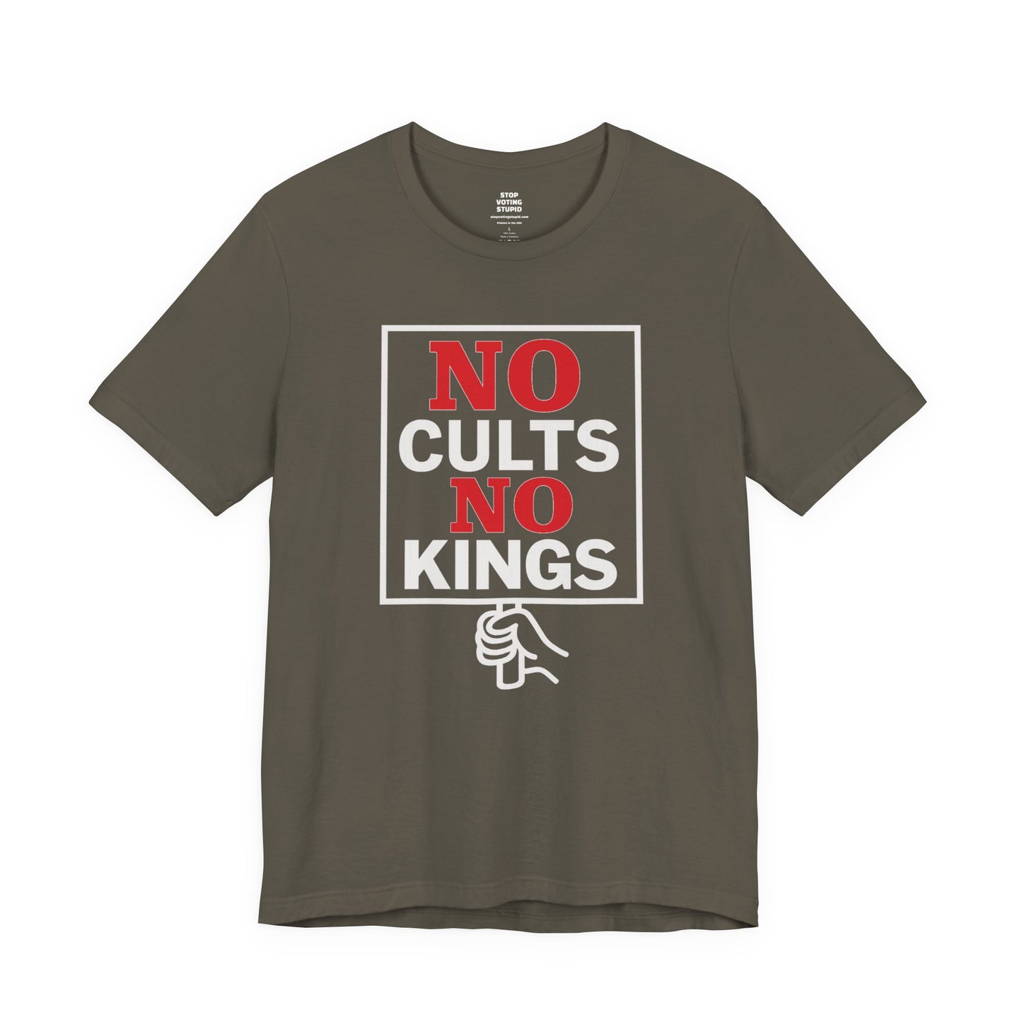 No Cults, No Kings – Unisex Protest Tee (Size XS-4XL)