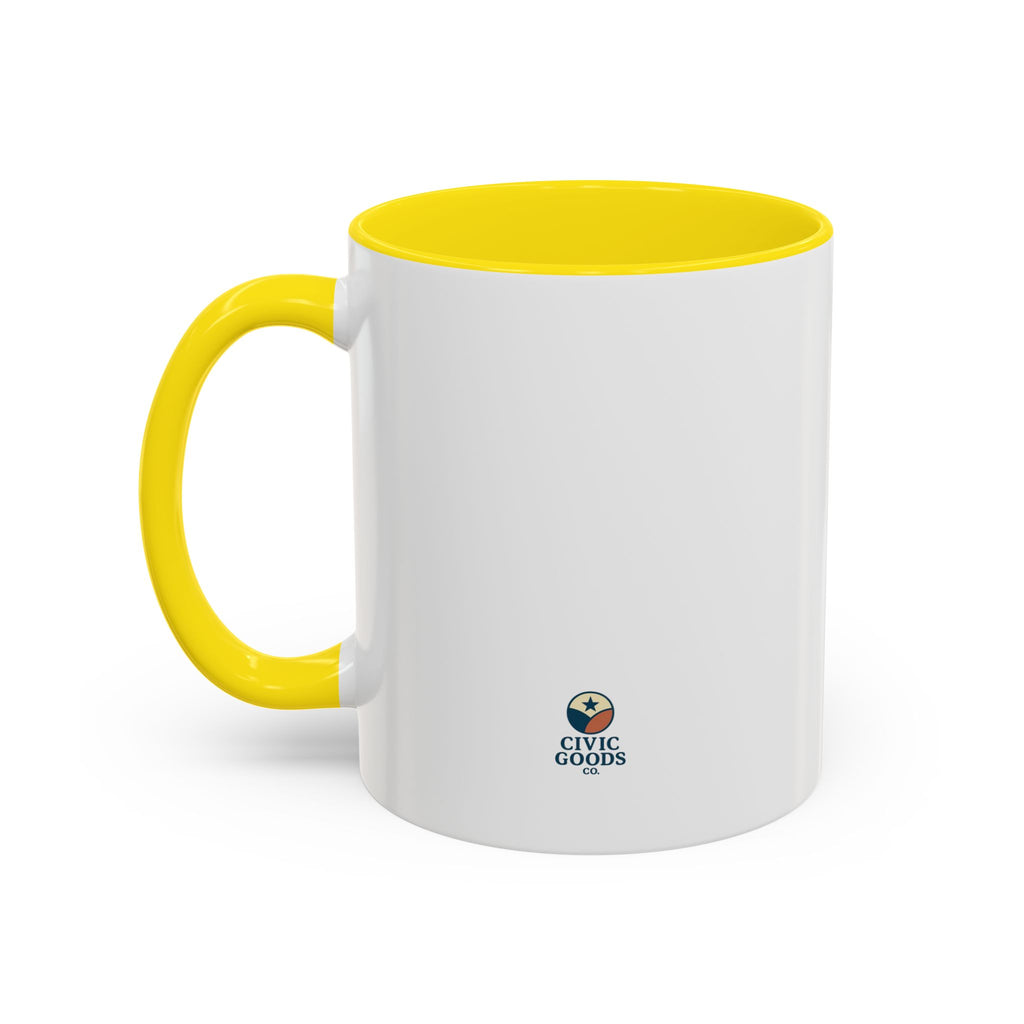 Unprecedented Again — 11oz — Yellow - accent — angled left side
