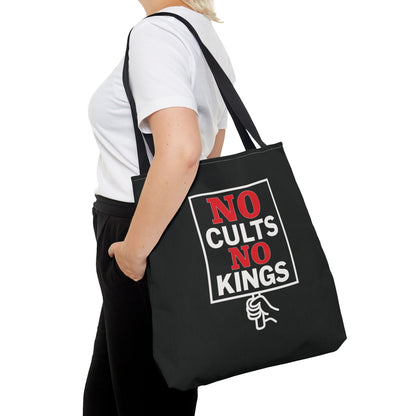 No Cults, No Kings – Activist Tote Bag - Black