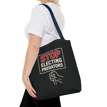 Stop Electing Predators – Activist Tote Bag - Black