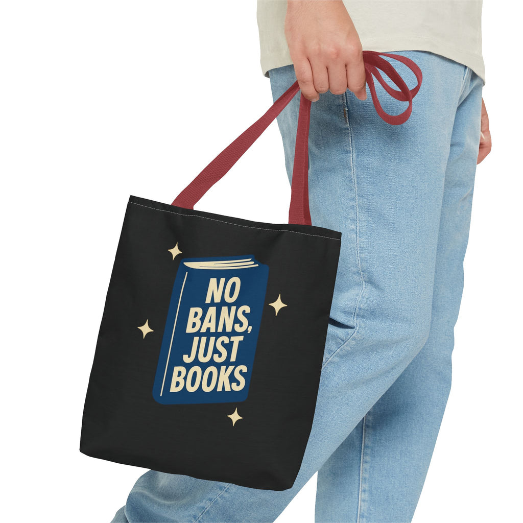 No Bans, Just Books - Activist Tote Bag (Black) | Civic Goods