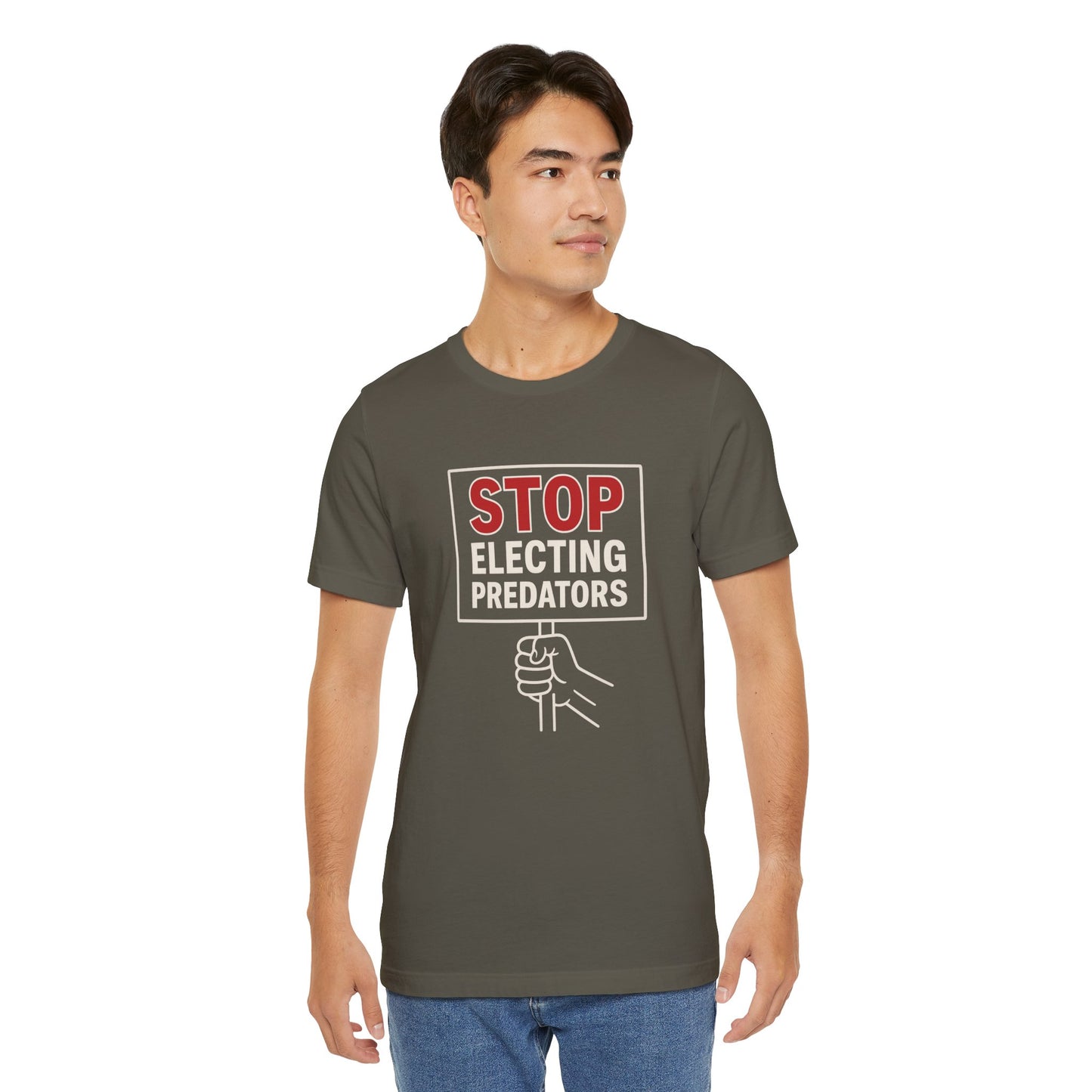 Stop Electing Predators – Unisex Protest Tee (Size XS-4XL)