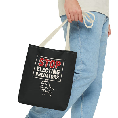 Stop Electing Predators – Activist Tote Bag - Black