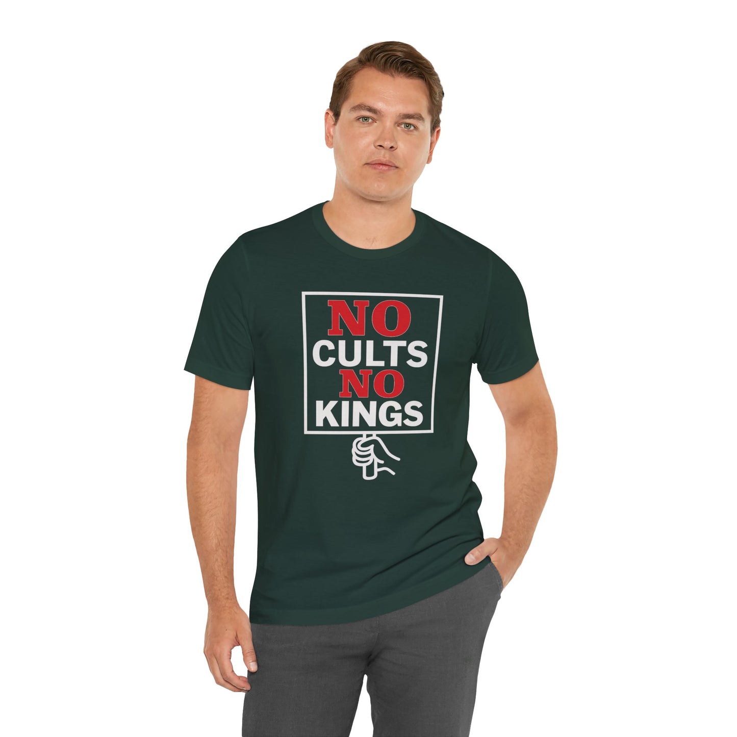 No Cults, No Kings – Unisex Protest Tee (Size XS-4XL)