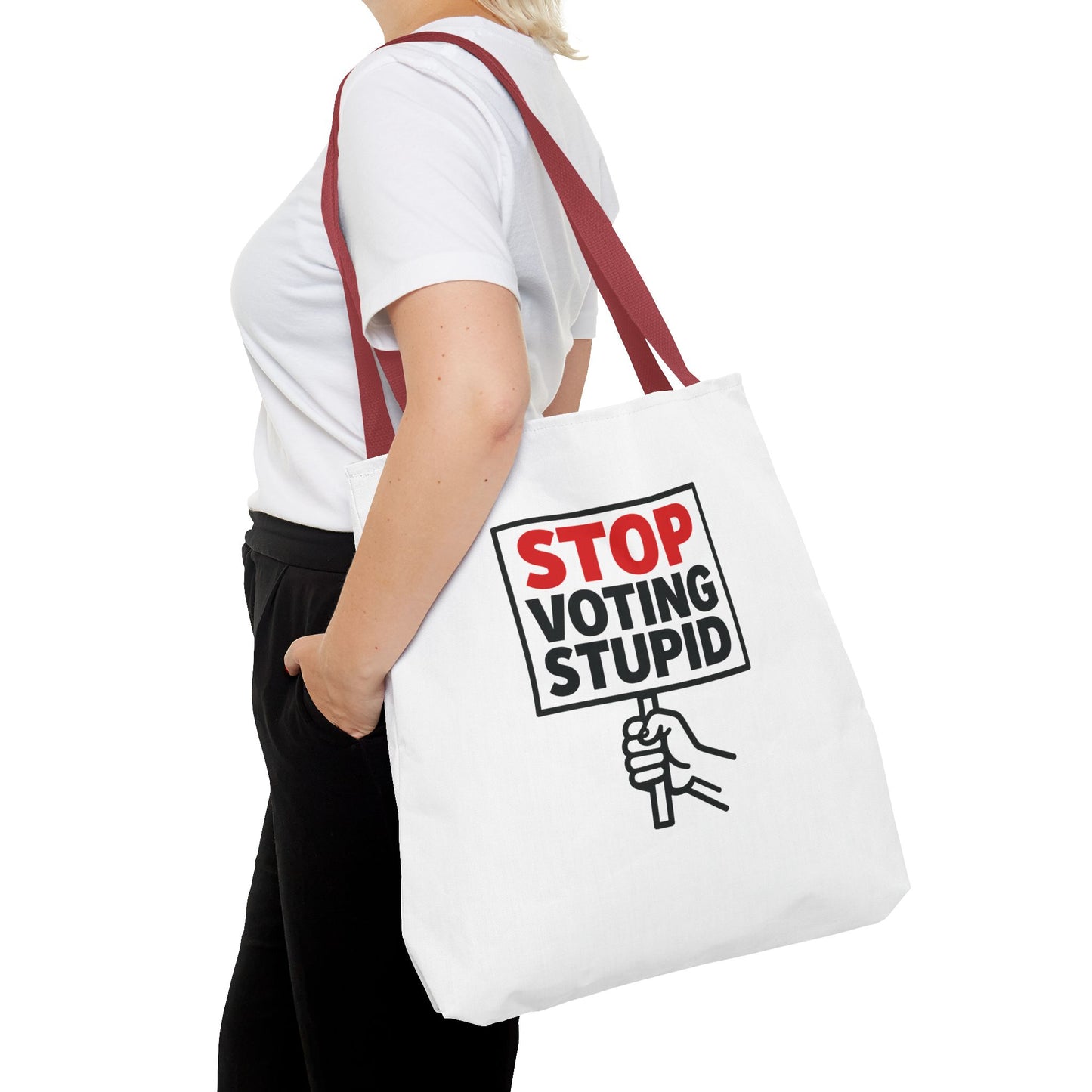 Stop Voting Stupid – Activist Tote Bag - White