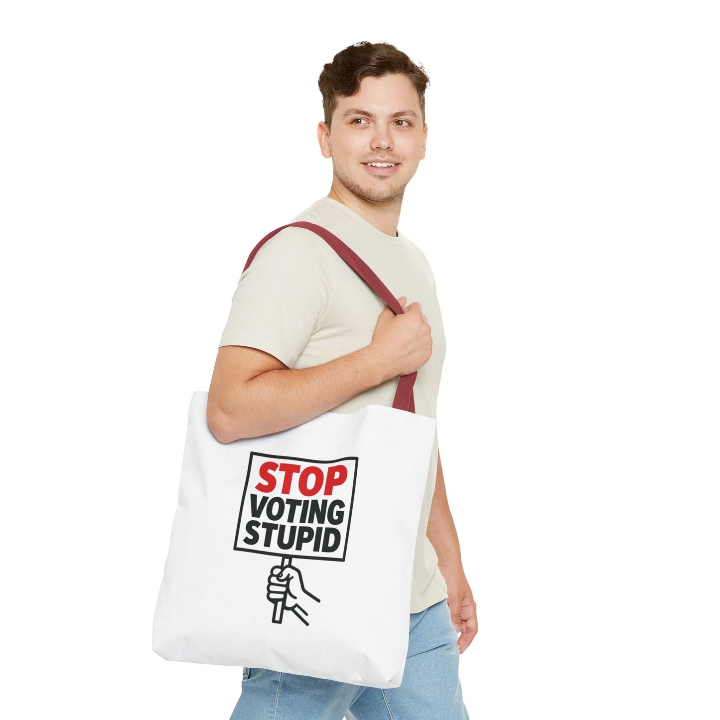 Stop Voting Stupid – Activist Tote Bag - White