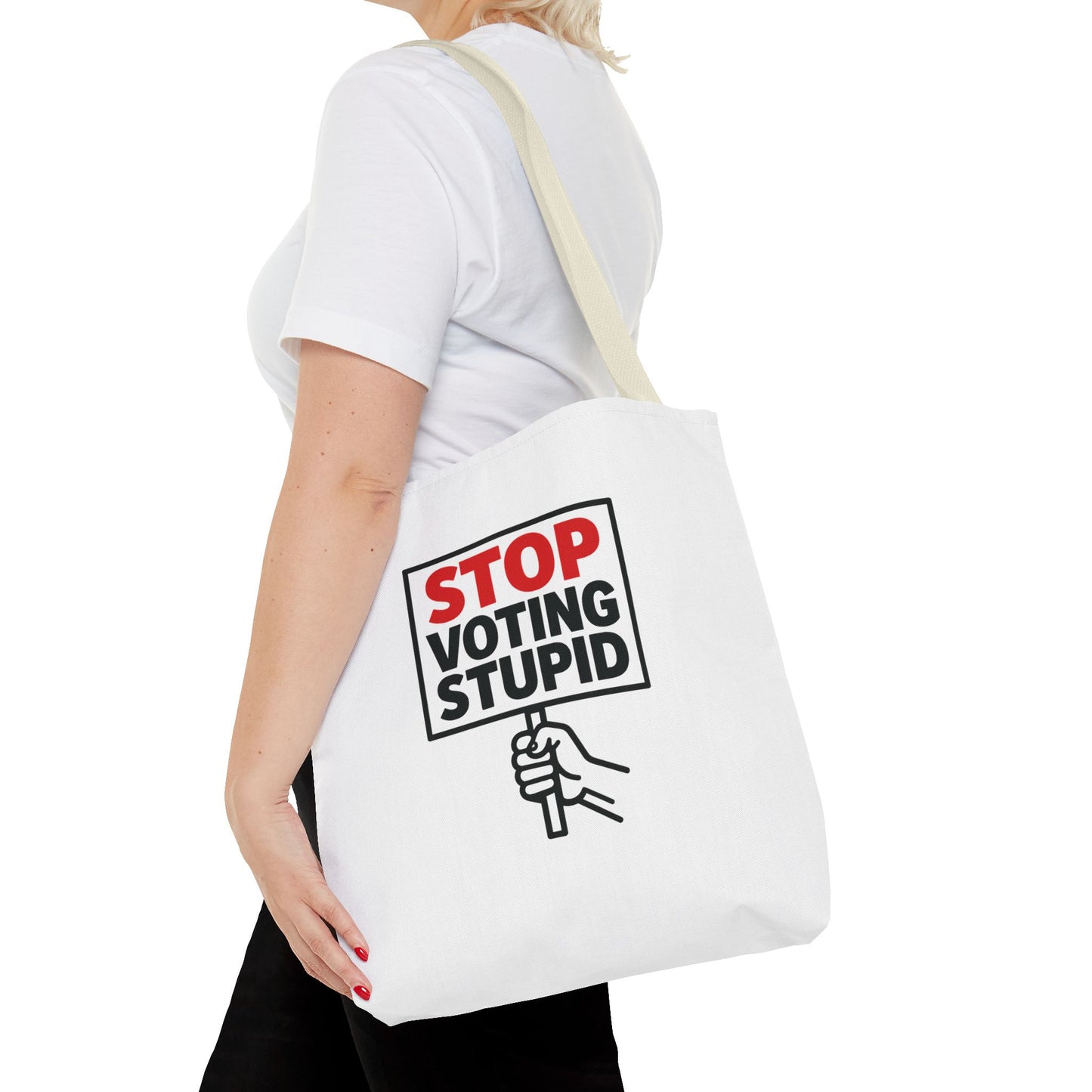 Stop Voting Stupid – Activist Tote Bag - White