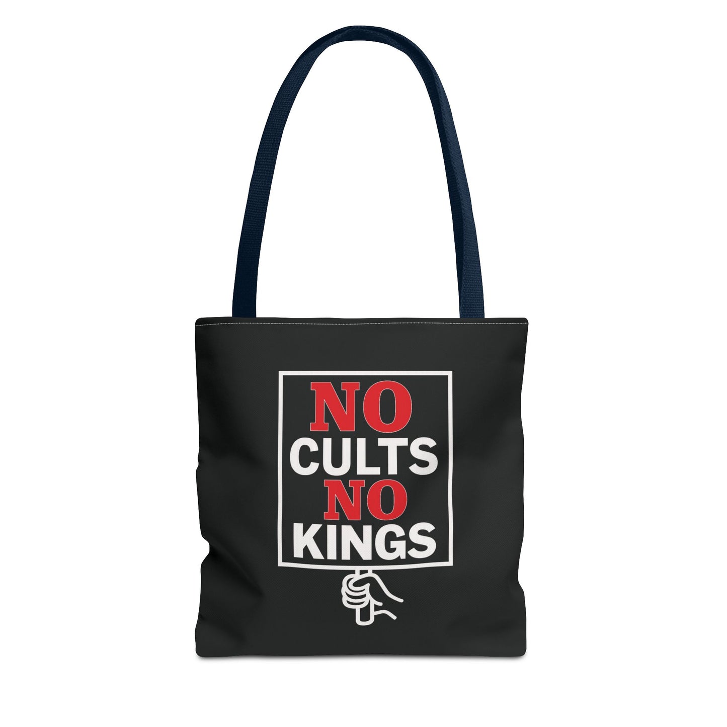 No Cults, No Kings – Activist Tote Bag - Black