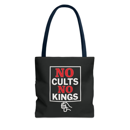 No Cults, No Kings – Activist Tote Bag - Black