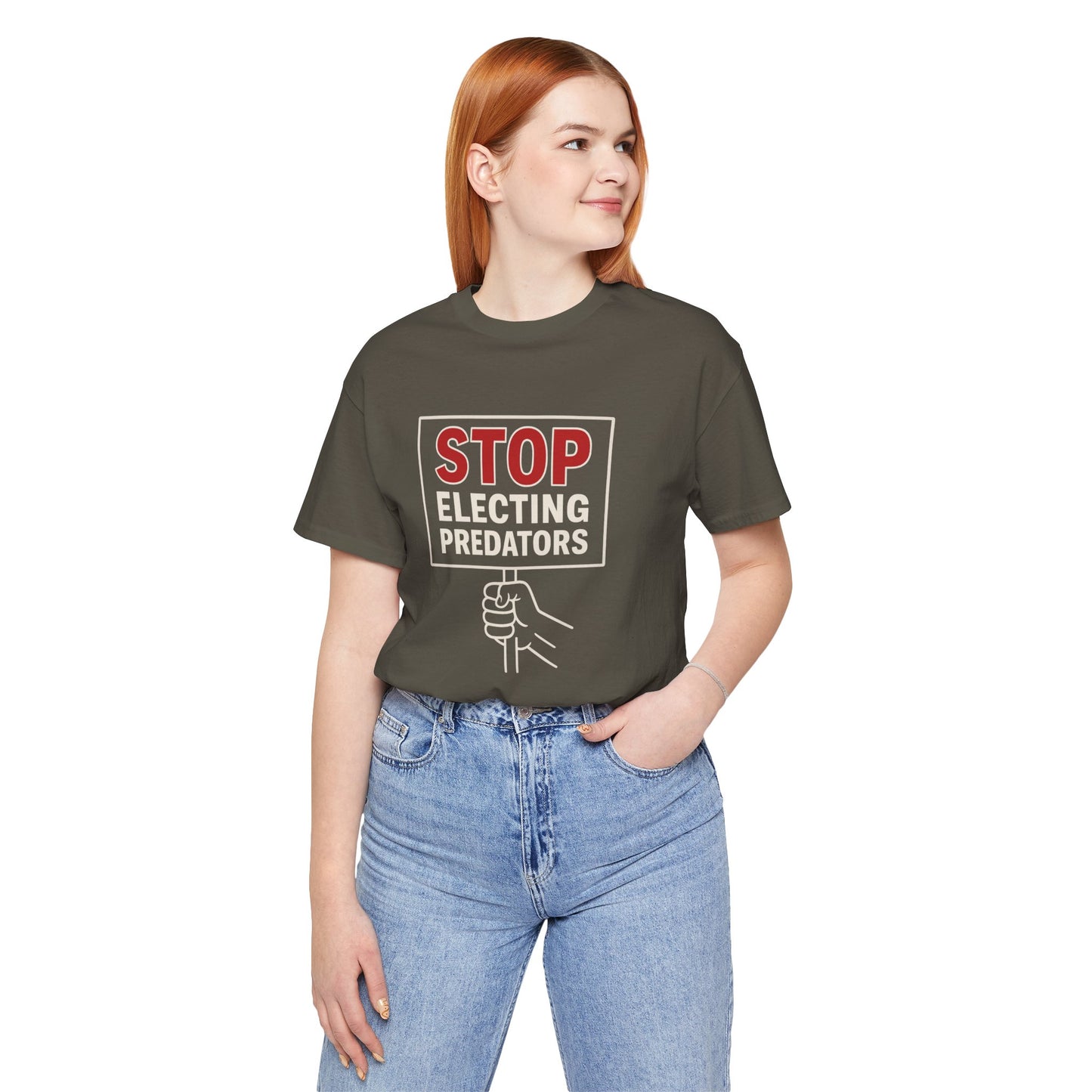 Stop Electing Predators – Unisex Protest Tee (Size XS-4XL)
