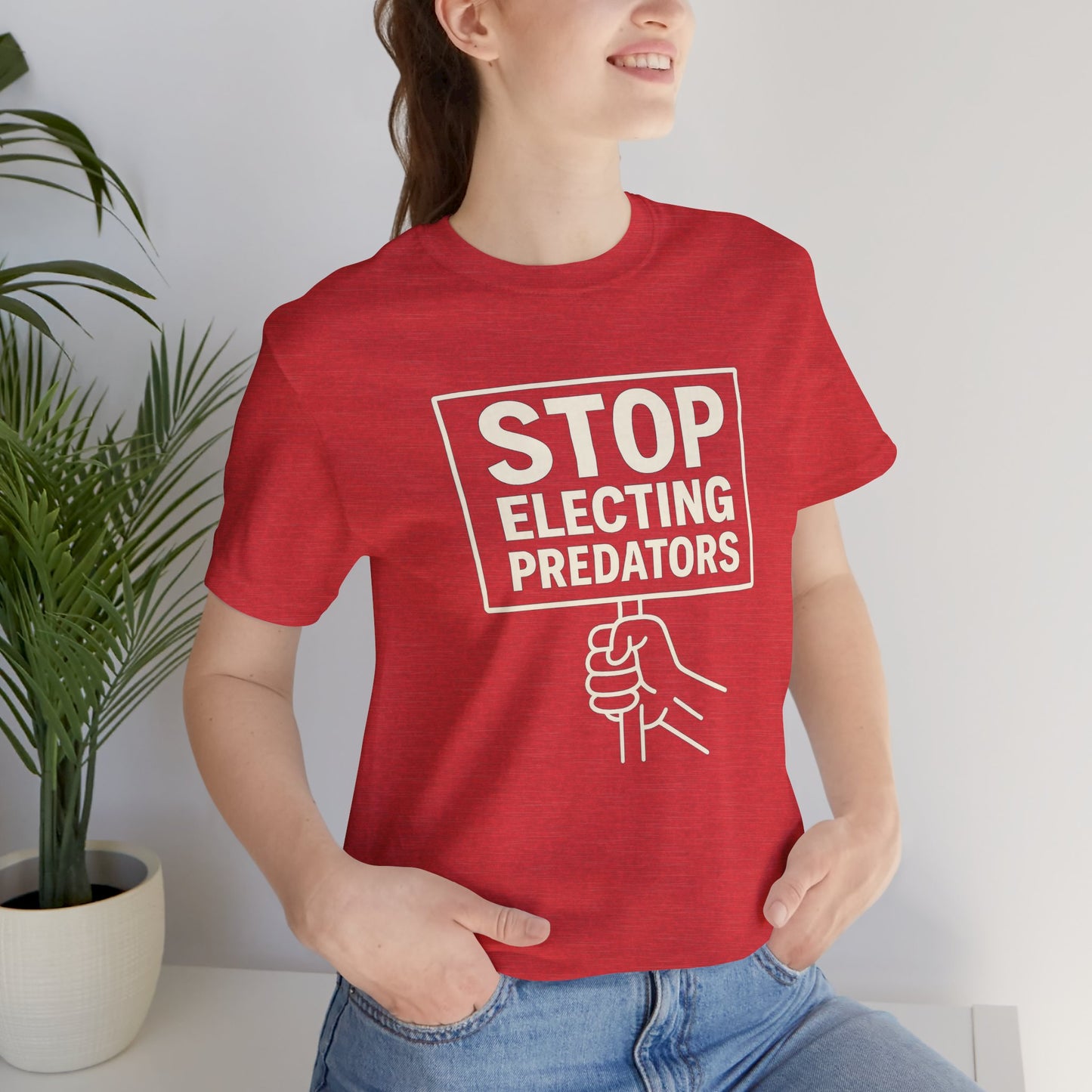 Stop Electing Predators – Unisex Protest Tee (Size XS-4XL)