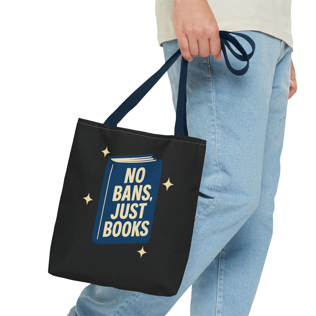 No Bans, Just Books - Activist Tote Bag (Black) | Civic Goods