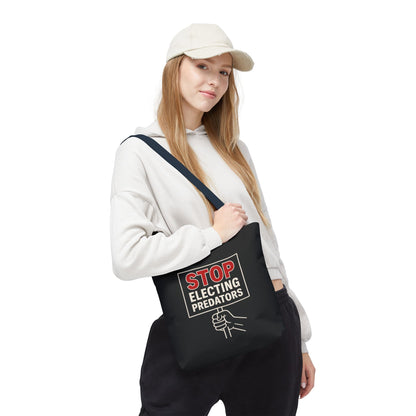 Stop Electing Predators – Activist Tote Bag - Black