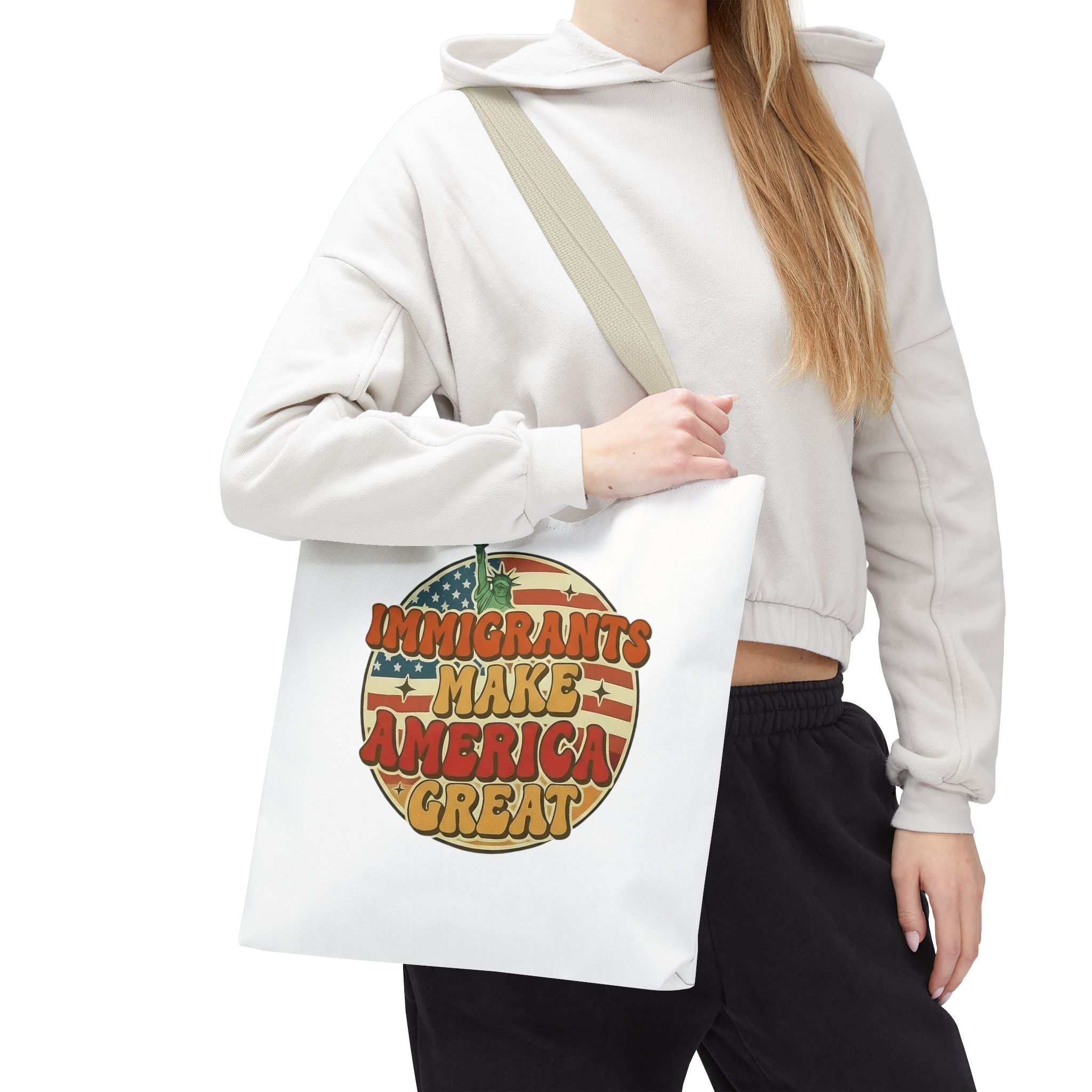 Immigrants Make America Great - Activist Tote Bag (White) | Civic Goods