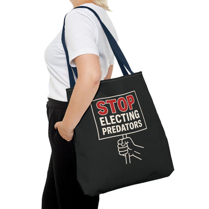 Stop Electing Predators – Activist Tote Bag - Black