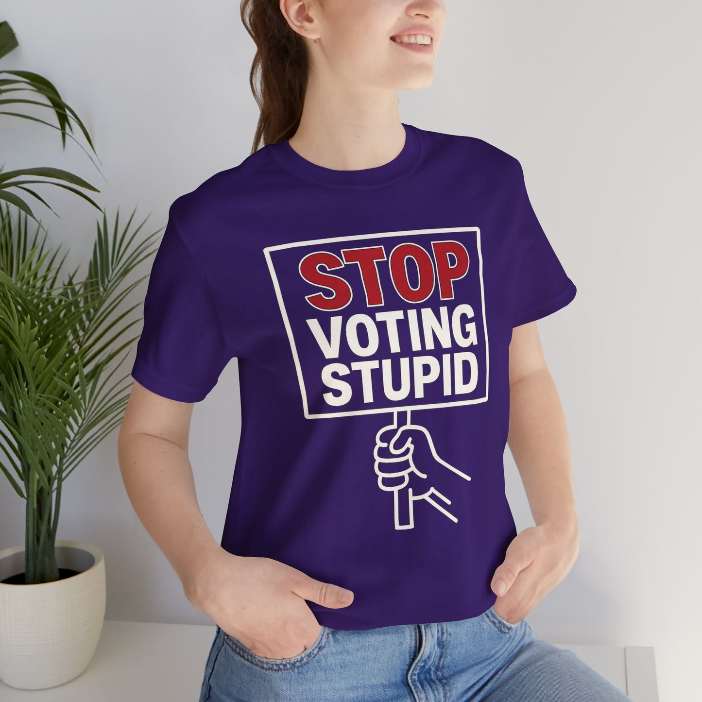 Stop Voting Stupid – Unisex Protest Tee (Size XS-4XL)