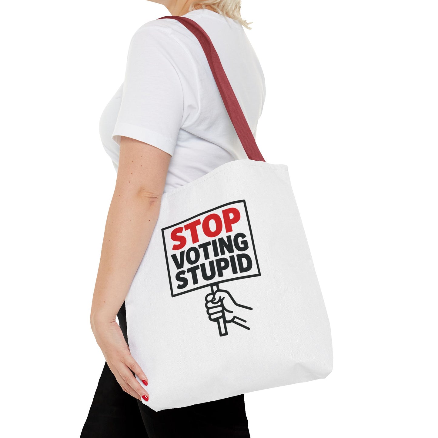 Stop Voting Stupid – Activist Tote Bag - White