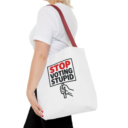 Stop Voting Stupid – Activist Tote Bag - White