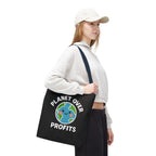 Planet Over Profits Design - Activist Tote Bag (Black) | Civic Goods
