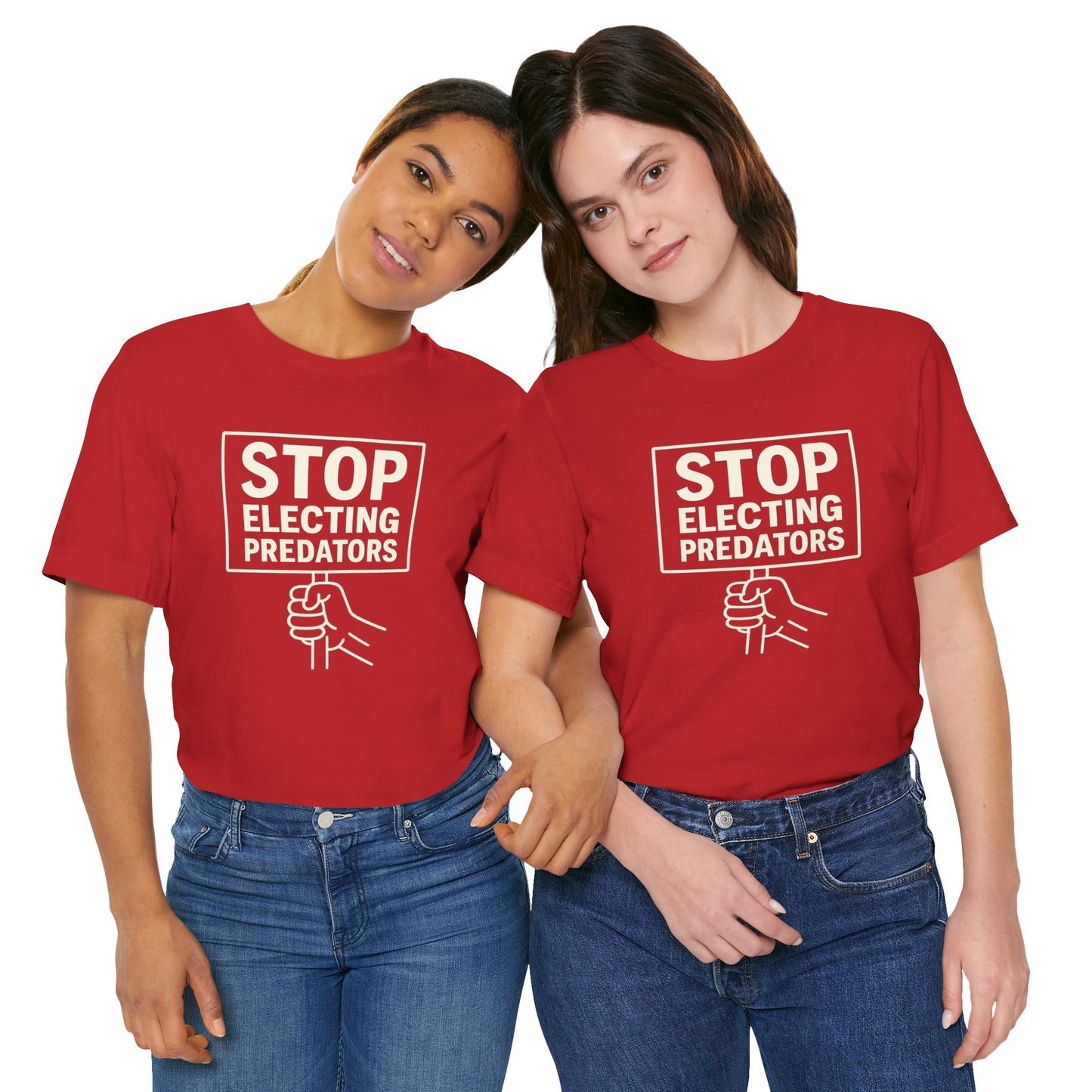 Stop Electing Predators – Unisex Protest Tee (Size XS-4XL)