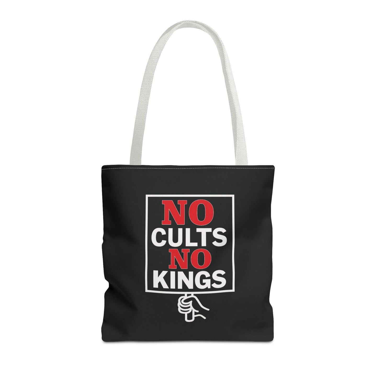 No Cults, No Kings – Activist Tote Bag - Black