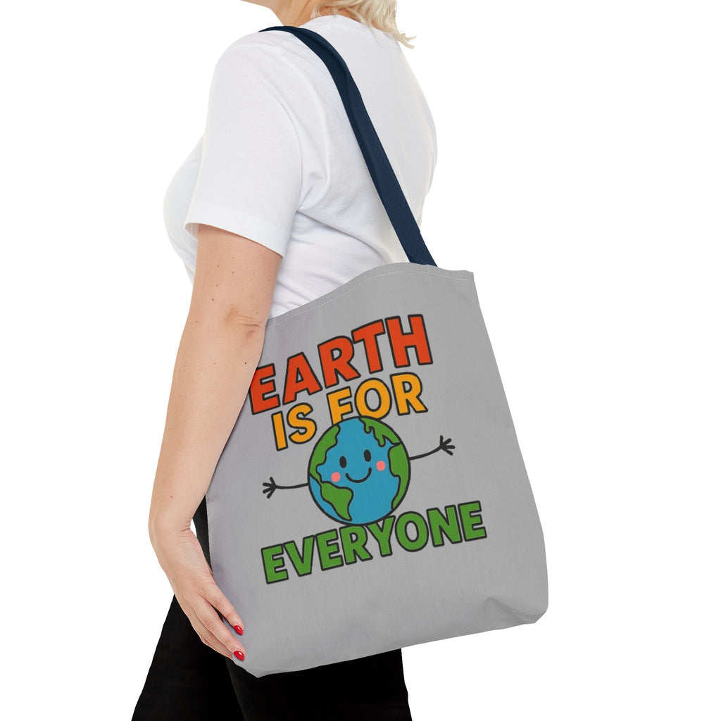 Earth Is For Everyone - Activist Tote Bag (Grey) | Civic Goods