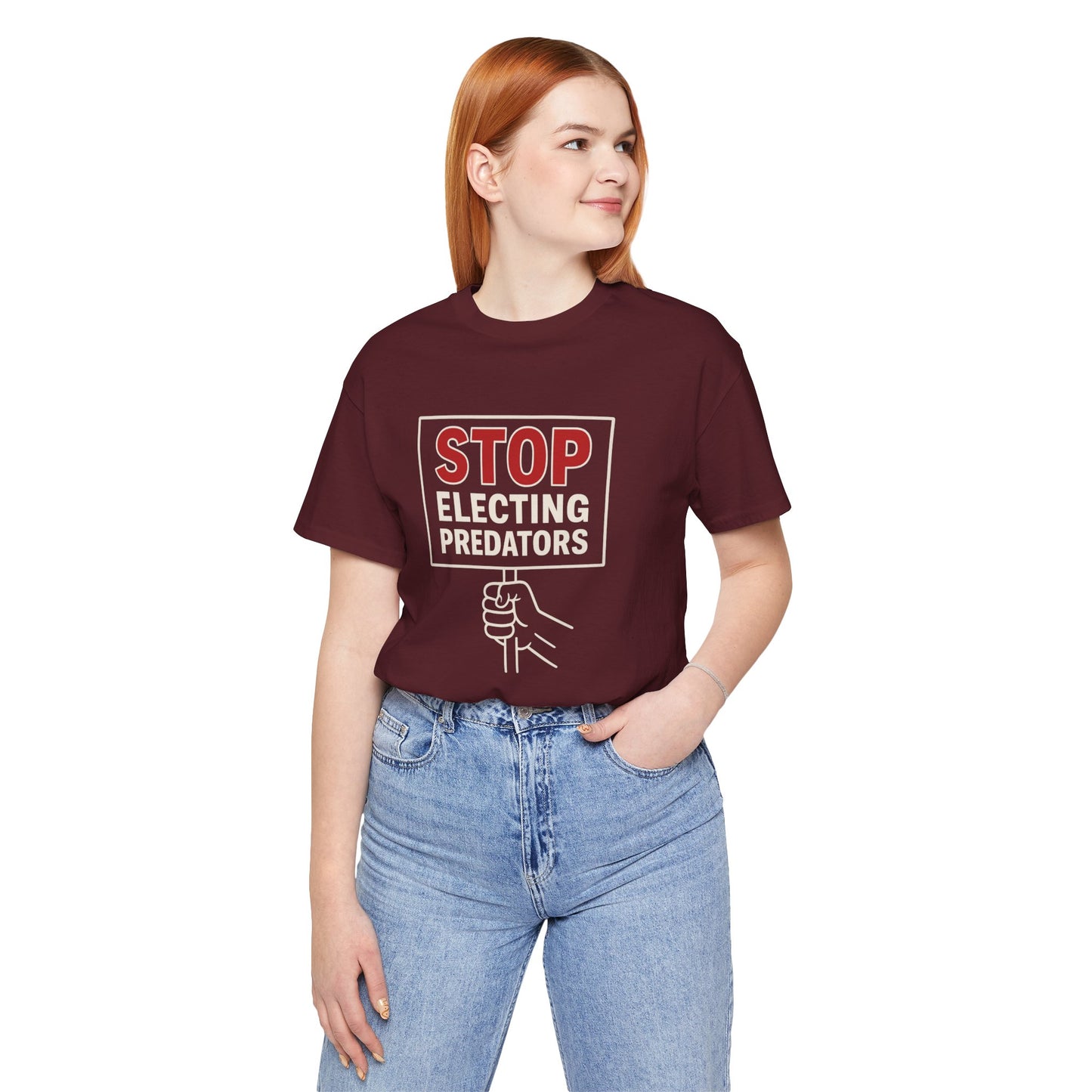 Stop Electing Predators – Unisex Protest Tee (Size XS-4XL)