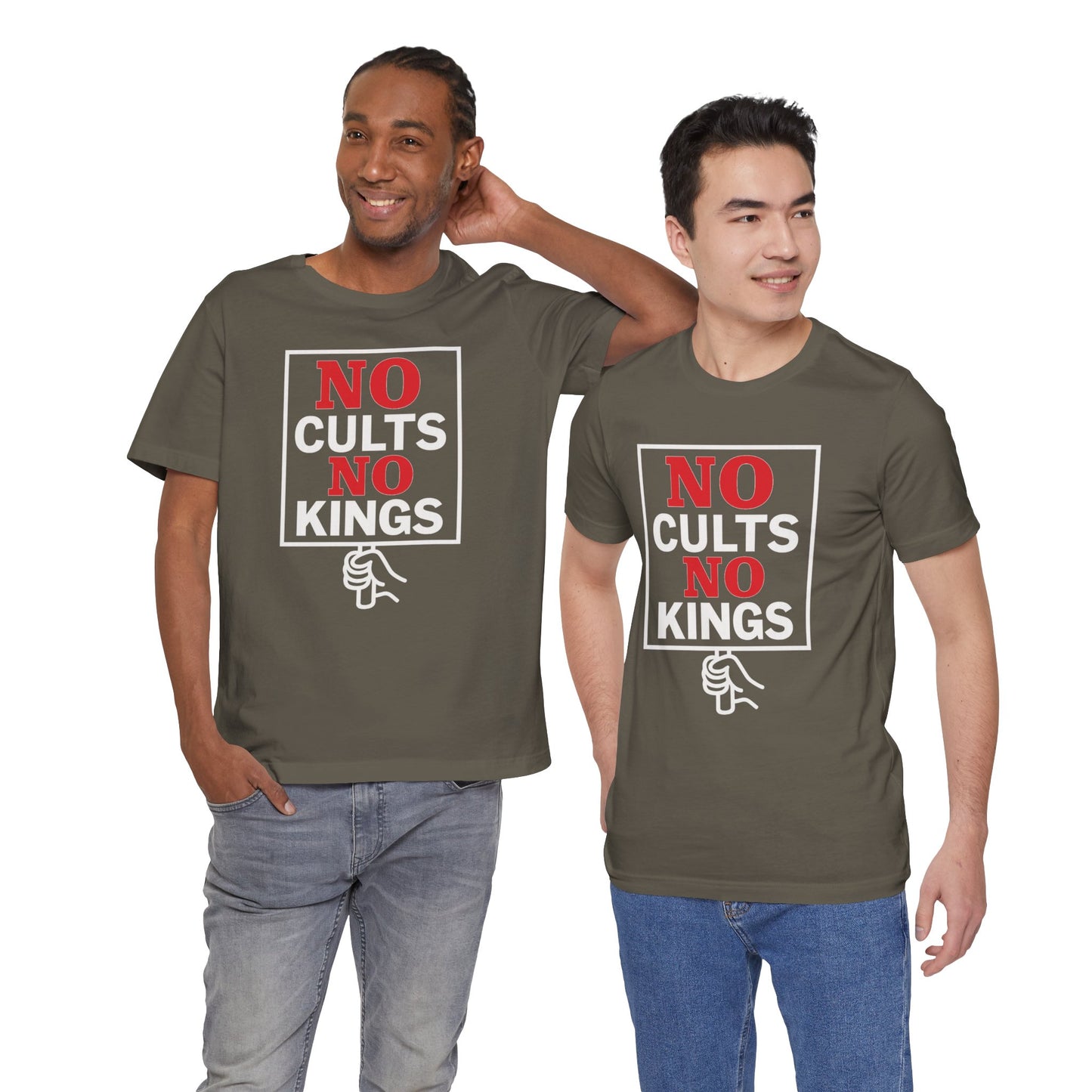 No Cults, No Kings – Unisex Protest Tee (Size XS-4XL)